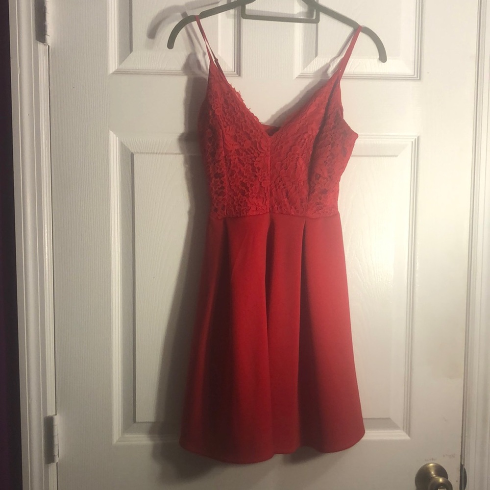Charlotte Russe lace red dress